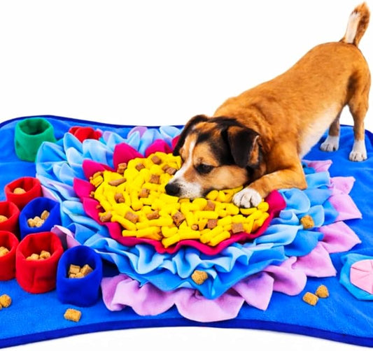 Dog Snuffle Mat - Slow Feeder for Dogs, Interactive Feeding Mat for Mental Stimulation & Anxiety Relief, Non-Slip Washable Pet Enrichment Toy for Small & Large Dogs
