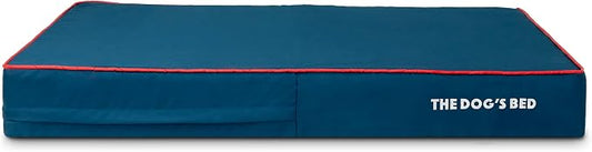The Dog’s Bed Replacement Outer Cover, Oxford Fabric, Blue with Red Trim, Medium, 4-Inch
