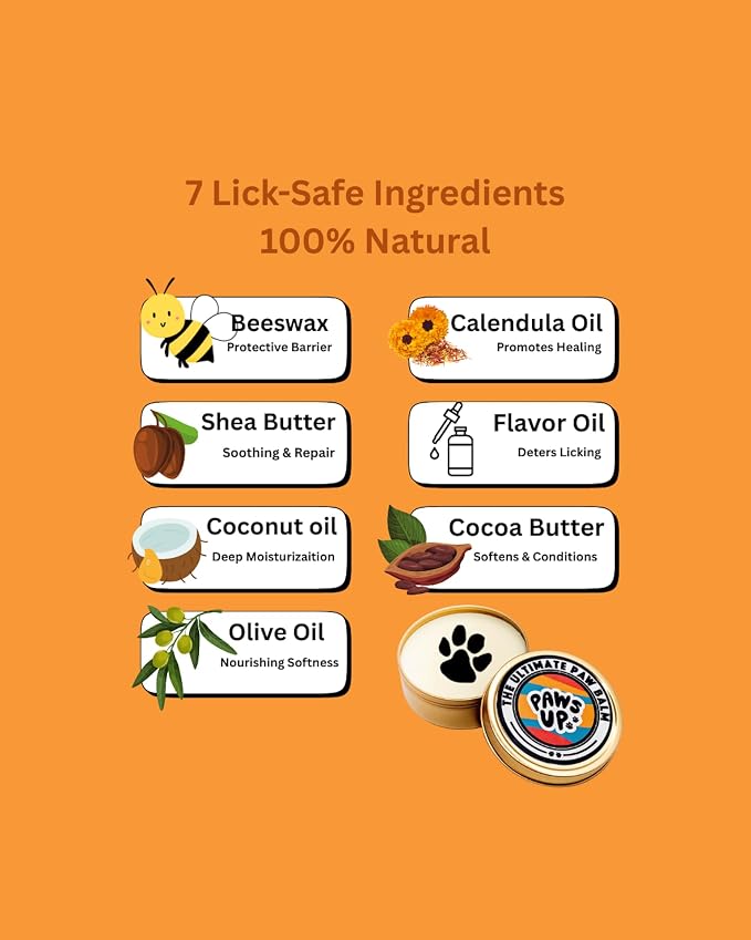 Paw Balm Lick-Safe with Healing Calendula Oil. 100% Natural. Must Have for Any Dog.
