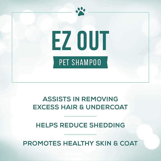 Paw Brothers Dematting/Deshedding Bundle - Paw Brothers 20 Blade Medium Dematting Rake, Removes Tangles & Mats - Nature's Speciallties EZ Out Concentrated Dog Shampoo, Deshedding Solution, 16oz