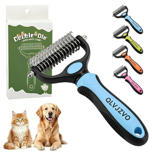 Pet Grooming Tool for Dogs and Cats, Dual-Sided Pet Comb, Professional Deshedding Tool, Pets Hair Remover Shedding, Long Haired Dog Brushes, Undercoat Combs Supplies, Cat Brush Rake