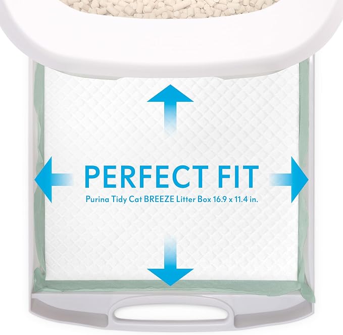 Paw Inspired Cat Pads, Generic Refills for Tidy Cats Breeze Litter Box System, Disposable Kitty Litter Liners, Super Absorbent Pee Pads, 16.9 x 11.4 Inch (Original/Unscented, 20 Count)
