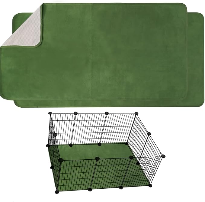 2 Pack Guinea Pig Bedding Fleece Cage Liner C&C 2x3,Guinea Pig Fleece Blanket Cage Liner 42x28