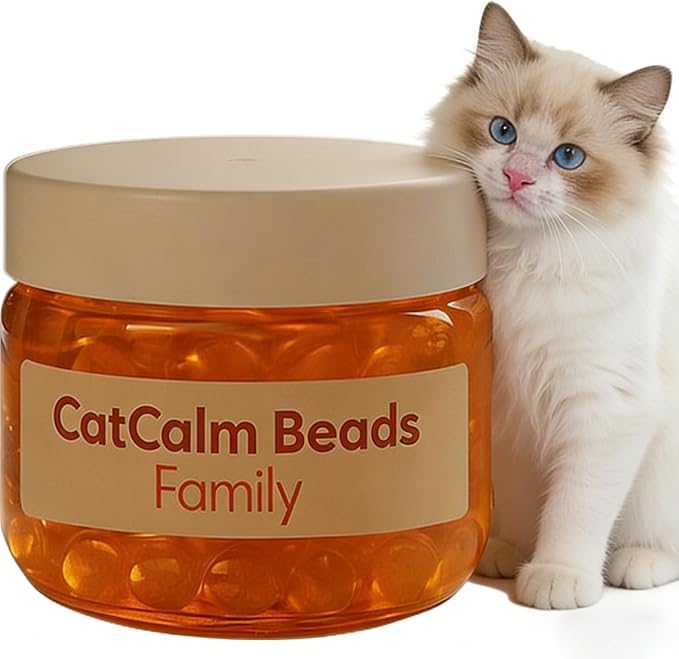 Diffuser to Calm Cats, Cat Calm Beads Family, Cat Calming Diffuser Gel Non Plug in, 1 Pack Cat Anxiety Relief, Lasting 2 Months, Downtime More Peaceful for Pets and Owners Alike. (1pc)