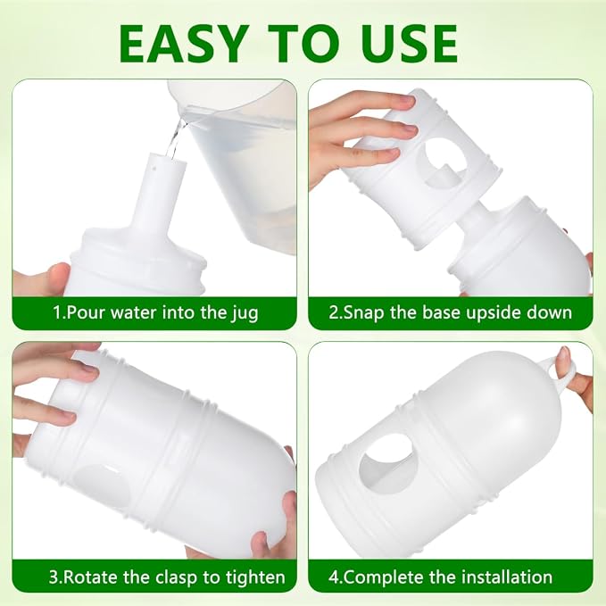 Pigeon Water Dispenser 2-Pack 9.44X4.72X4.72 Inch Birds Water Feeder Cup Clean Safe Pet Bird Waterer for Cage Feeding