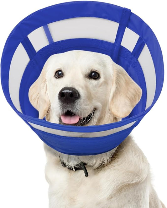 ASENKU Dog Cone Collar, Soft Adjustable Cone for Dogs to Stop Licking, Lightweight Recovery Dog Cone After Surgery, Pet E-Collar for Small, Medium & Large Dogs(Blue, XL)