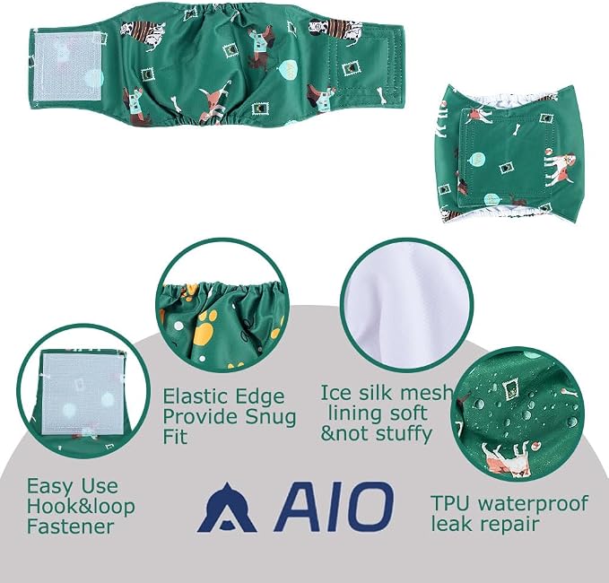 Washable Reusable Dog Diapers Male,3packs Breathable Belly Bands Happy Crayon Dogfor Male Dogs for Summer,Doggie Diapers for Male Dogs Small XL