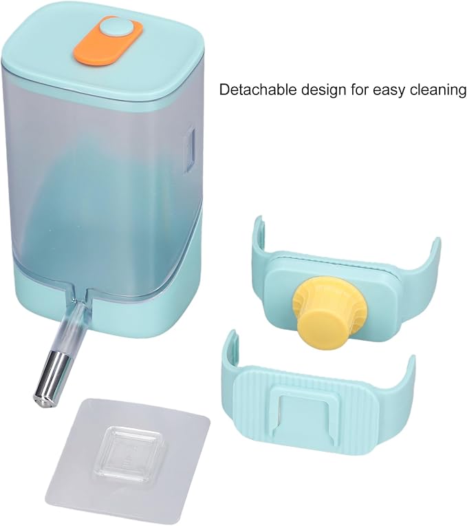 23.67oz Pet Water Feeder Bottle,Stainless Steel Cage Hanging Water Dispenser for Dogs,Cats,Hamsters,Rabbits (Green)