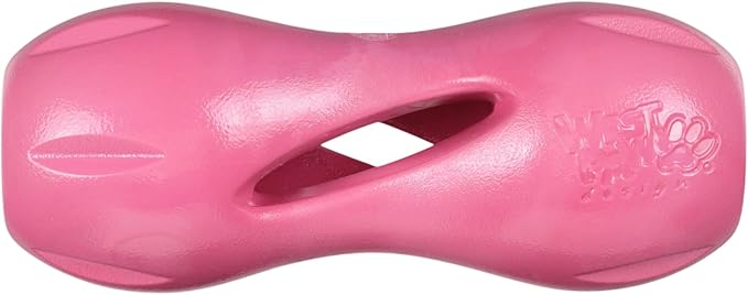WEST PAW Qwizl Durable Zogoflex Dog Puzzle Toy for Mental Stimulation, and Enrichment - Treat Dispensing for Bully Sticks and Dental Sticks - Dishwasher Safe - Made in USA - Large - Geranium