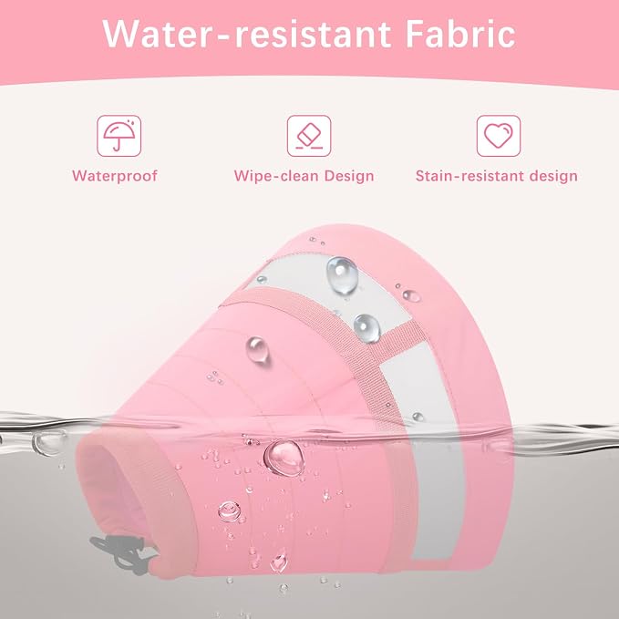 ASENKU Dog Cone Collar, Soft Adjustable Cone for Dogs to Stop Licking, Lightweight Recovery Dog Cone After Surgery, Pet E-Collar for Small, Medium & Large Dogs (Pink, L)