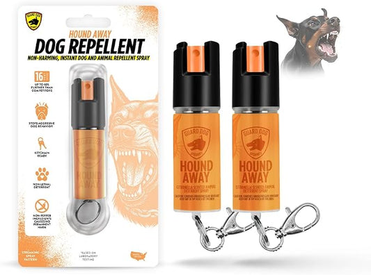 Citronella Dog Deterrent Spray, Dog Spray Self Defense, Training and Barking, Long-Range Dog Repellent, Portable Canister (0.5oz / 2oz)