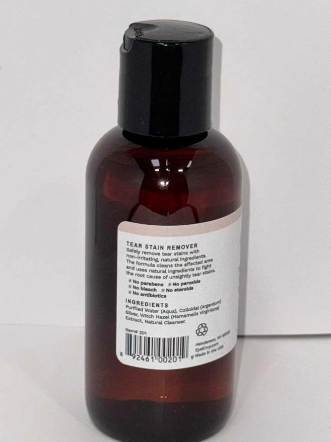 Eye Envy Tear Stain Remover Solution for Dogs. Gentle, Natural, Safe. Cleans Tear Stains. Recommended by AKC Breeders, Handlers, Groomers. 4 oz. Made in USA