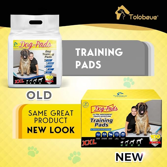 XXL Dog Training Pads – 30" x 36", 100 Count | Extra-Large Puppy Pee Pads, Super Absorbent, Leak-Proof, Odor Control Disposable Pet Pads for Housebreaking, Senior Dogs, Indoor Use