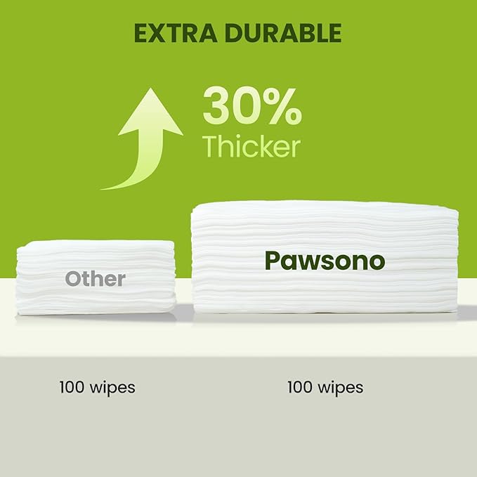 Hypoallergenic Pet Wipes for Dogs, Cats & Small Animals – Quick Clean & Deodorize Paws, Butt, Eyes, Face & Fur | Daily Grooming Wipes | Extra Large & Thick | Coconut Scented, 100 Count