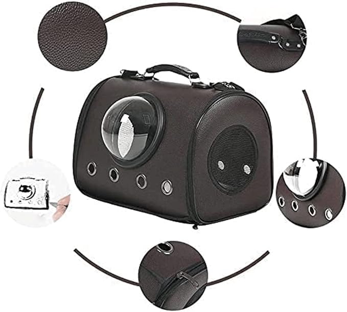 OLOTU Pet Backpack Soft Side Pet Carrier, Airline-Approved Ventilate Transparent Capsule Cat Carrier, Lightweight Portable Cat Backpack Carrier Spacious