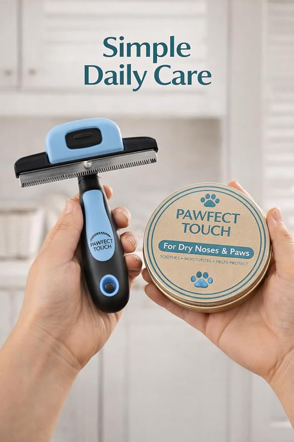 Grooming Bundle – Deshedding Brush & Paw Balm