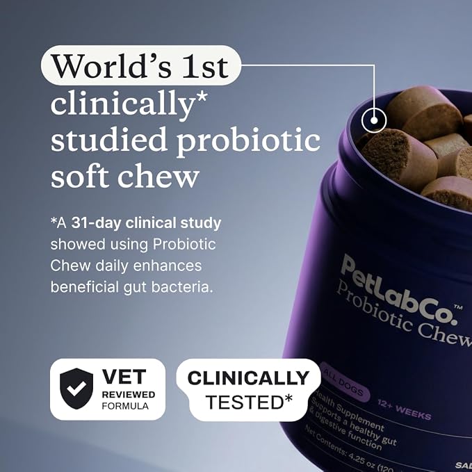PetLab Co. Probiotics for Dogs, Support Gut Health, Occasional Diarrhea, Digestive Health & Seasonal Allergies - Salmon Flavor - Packaging May Vary - 30 Soft Chews