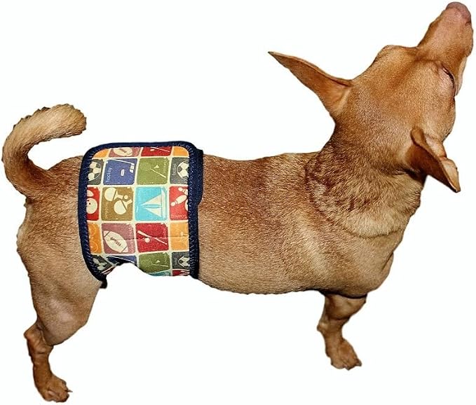 Set - 3pcs Dog Diaper for Male Belly Band Neoprene Reusable Washable for Small and Big Large Dogs Puppy (Set of 3 Colors, S: Waist 10" - 13")