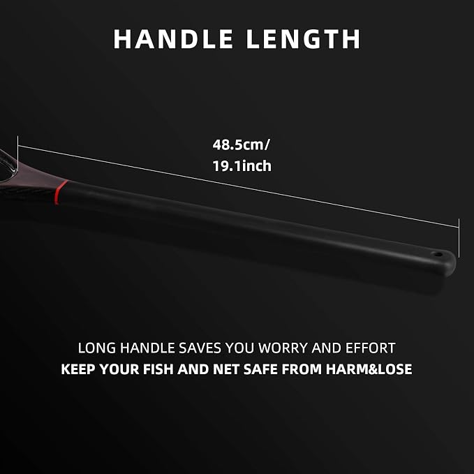 SF Fly Fishing Landing Net Soft Rubber Mesh Trout Net Catch and Release Net