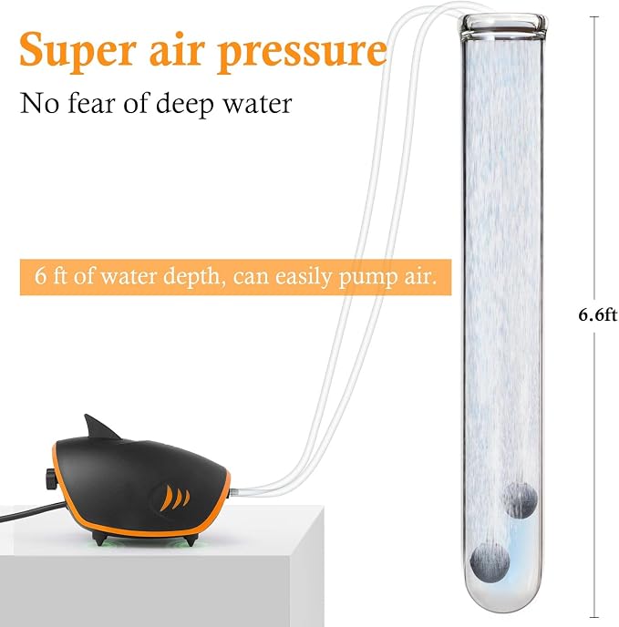 HITOP 110GPH Aquarium Air Pump and 7in Bio Sponge Filter