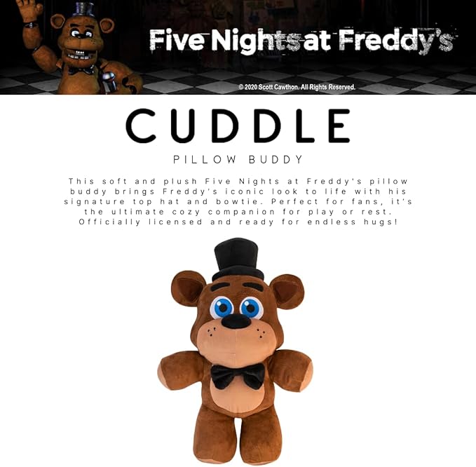 Five Nights at Freddy's Kids Bedding Super Soft Plush Cuddle Pillow Buddy, (Officially Licensed Product) By Franco