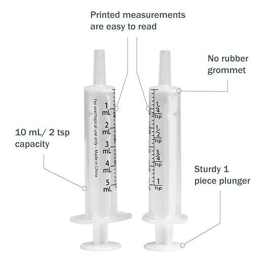 Ezy Dose Oral Syringe & Dispenser | For Liquid Medicine | 5 mL/1 TSP | (pack of 50)
