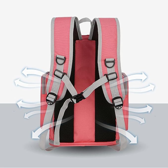 OLOTU Pet Backpack Collapsible Cat Backpack, Ventilated Design Cat Carrier with Inner Safety Strap, Pet Backpack Carrier for Travel Hiking Spacious