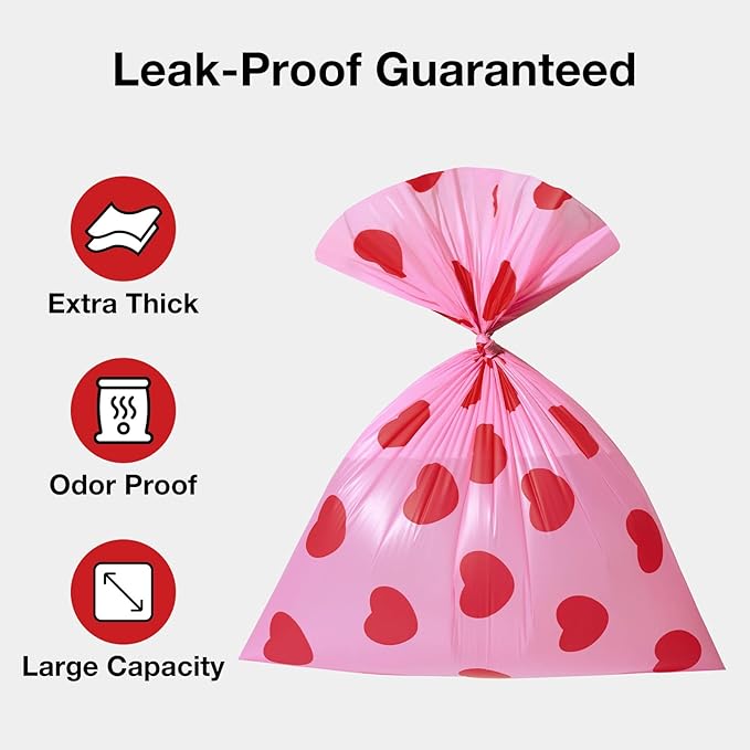 VETRESKA Dog Poop Bags, Leak Proof, Extra Thick and Large Pet Waste Bags for Dog Walking and Cat Litter, Smoked Cherry Scented, 300 Bags