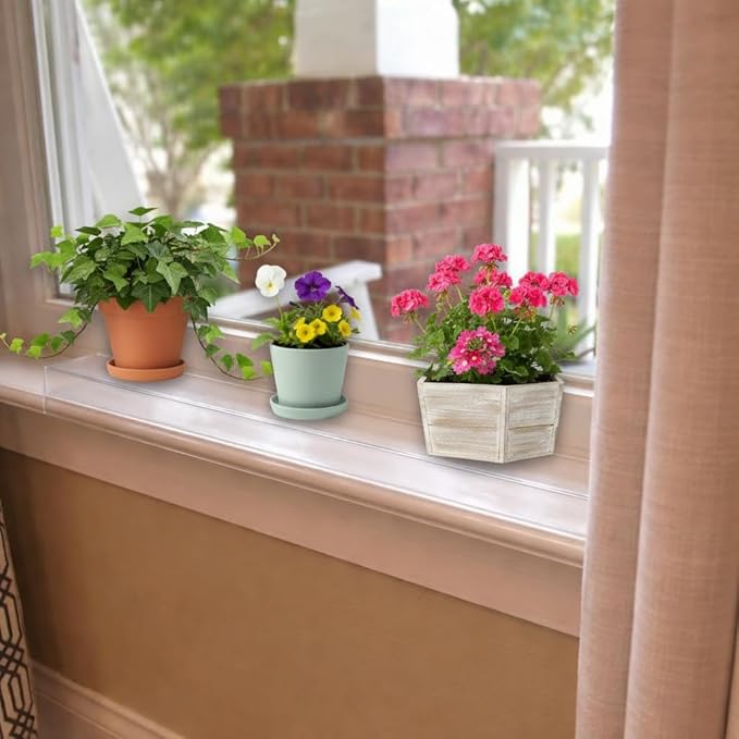CLAWGUARD Plexiglass Window Sill Protector – Thick Crystal Clear Window Sill Cover & Extender – Window Ledge Protector for Dogs & Cats (35.5in. x 2.25in.)