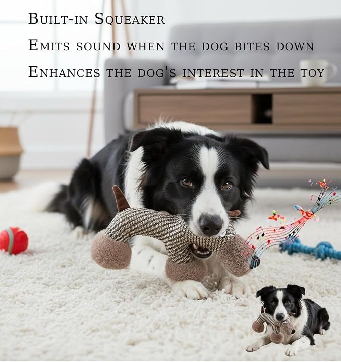 Dog Toys for Aggressive Chewers, an Indestructible Puppy-Shaped Plush Comfort Toys. Indoor-Outdoor Emotional Support Pet Toy, Built-in Squeaker Toy for Medium, Small, and Toy-Breed Dogs