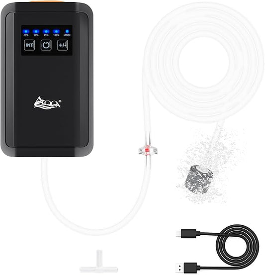 AQQA Aquarium Air-Powered Sponge Filter & Aquarium Air Pump with Full Set of Accessories AQ046&AQ115