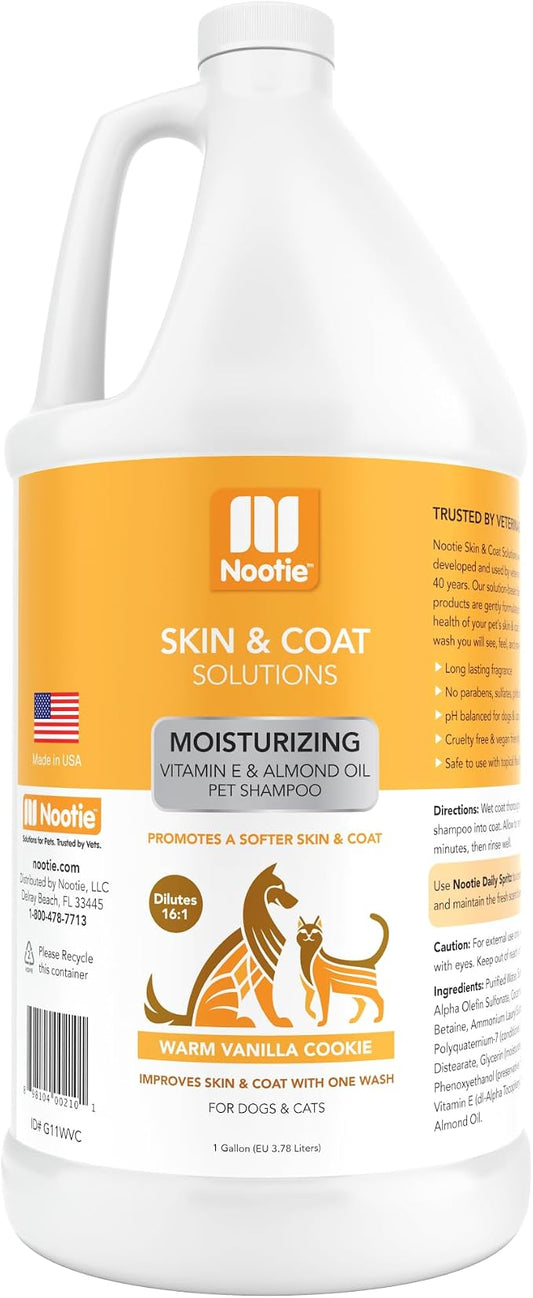 Nootie Moisturizing Warm Vanilla Cookie Pet Shampoo - 1 Gallon Size (G11WVC)