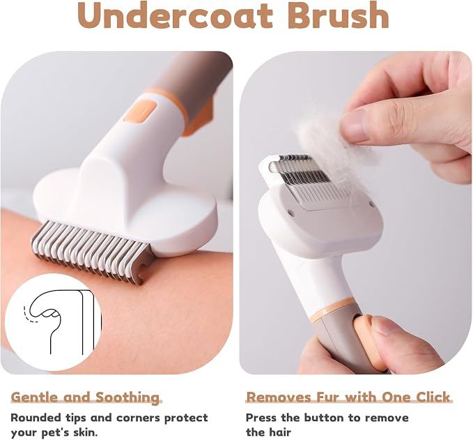 Dog Brush for Shedding, 3-in-1 Cat Hair Brush for Indoor Cats
