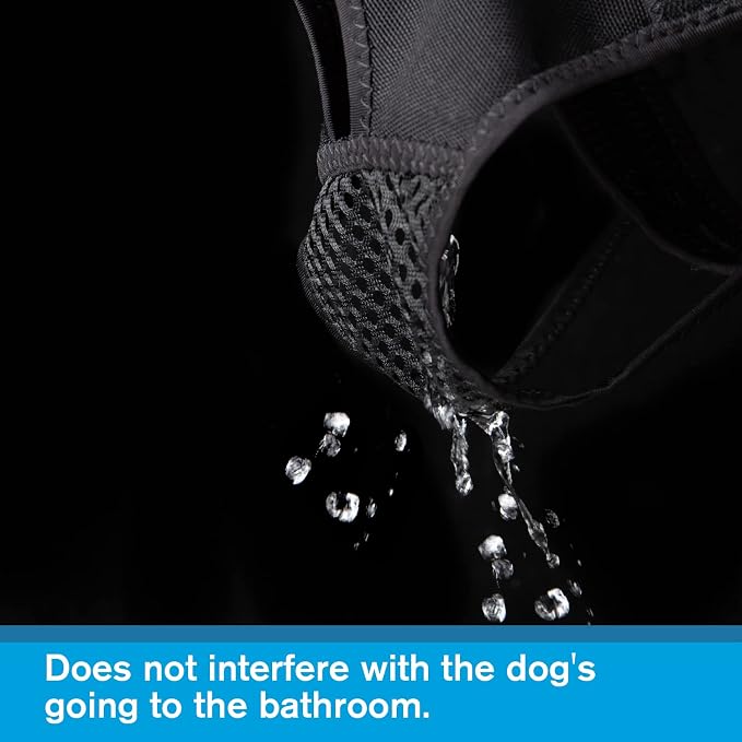 Dog Panties for Dogs in Heat, Reusable Female Dog Pants to Prevent Cross-Tailing. Washable Dog Underwear to Protect Female Dogs from Male Dogs (S, Black)