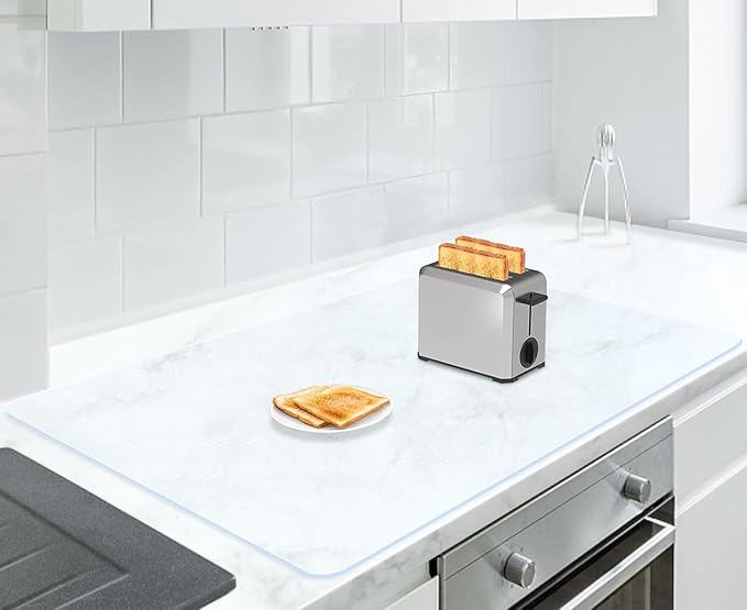 AECHY Extra Large Silicone Mat 35.3"x23.5"x0.08", Multipurpose Silicone Mat Thick Heat Resistant Mat Shipped Rolled Up Kitchen Counter Mat Nonslip Silicone Mats for Kitchen Counter Clear