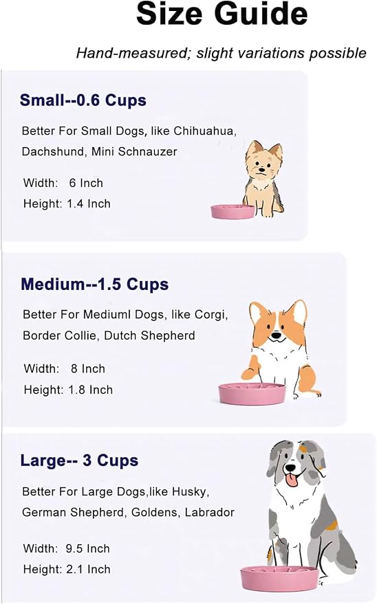 LE TAUCI Ceramic Slow Feeder Dog Bowls Small Breed, 0.6 Cups Dog Food Dish for Fast Eaters, Puzzle Bowl for Small Dogs and Cats,Pink Bloom
