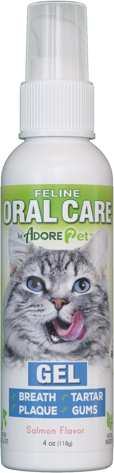 Adore Pet Complete Oral Care Gel for Cats, Salmon, 4 oz