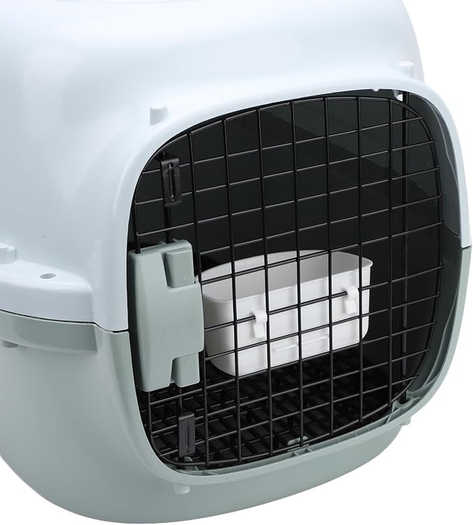 Portable Hard Shell Pet Carrier, ABS Material Sturdy and Large Space Breathable Cat Travel Carrier for Aircraft Travel Hiking Walking (Large)