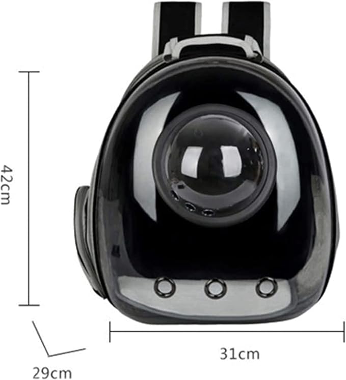 OLOTU Pet Backpack Space Capsule Cat Carrier, Cat Backpack for Hiking Travel and Outdoor Use, Pet Backpack Carrier for Small Dogs and Cats, Black Spacious