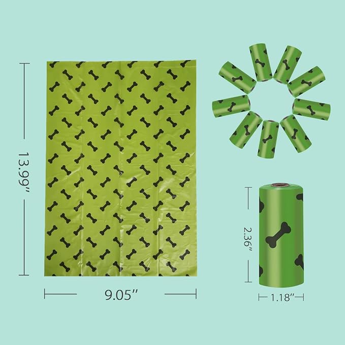 Dog Poop Bags 540 Count (36 Rolls) – Biodegradable, Extra Thick, Leak-Proof Pet Waste Bags | Unscented Doggie Bags | Fits All Dispensers | Eco-Friendly | All Breeds
