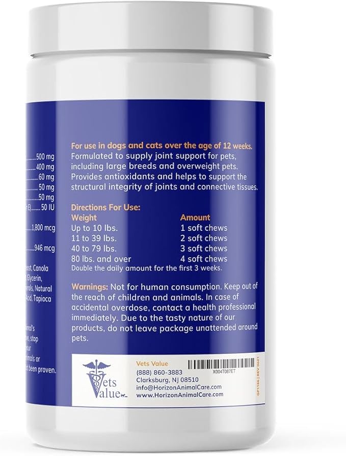 Joint Support for Dog with Glucosamine, Chondroitin & MSM - Daily Supplement That Helps Support Healthy Joints and Mobility - 120 Count