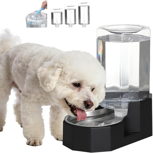 Sfozstra 7L Gravity Dog Water Dispenser - All-Day Water | Fewer Refills, No Mess & Dry Floors, No Electricity Needed, for Medium Dogs & Multi-Pet Homes, for Workday or Pet Station
