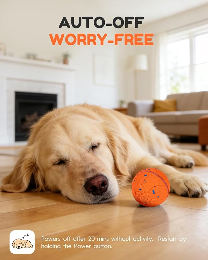 osou Smart Interactive Dog Toys, Automatic Moving Rolling Bouncing Dog Ball for Medium & Large Dog Breeds, E-TPU Durable & Waterproof, with Irregular Motion to Encourage Active Play