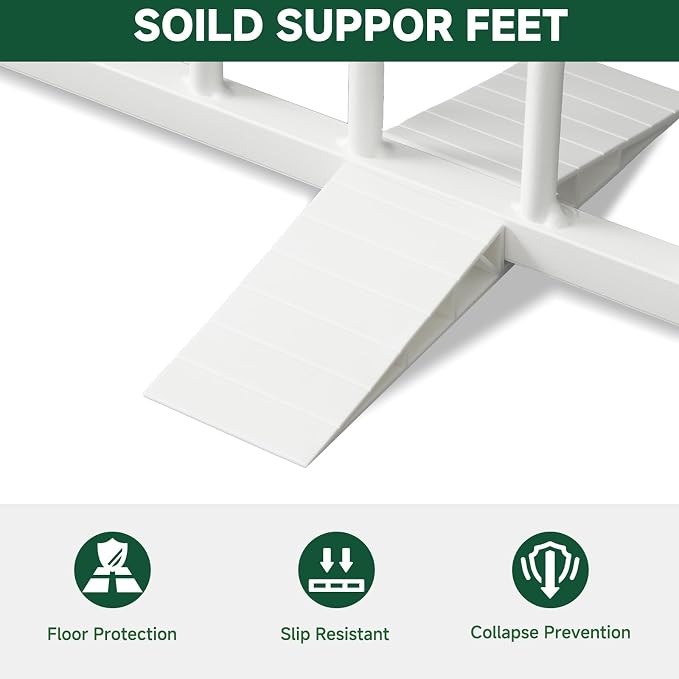 Snagle Paw Metal Freestanding Dog Gate,40” W x 36” H Dog Fence with Support Feet for Doorways, Stairs and Hallways, Portable Pet Gate for Indoor Use (2 Panel, White)