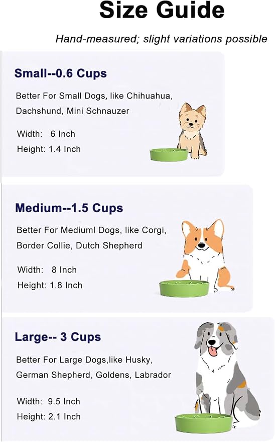 LE TAUCI Slow Feeder Dog Bowls Ceramic, 3 Cups Slow Feeding Dog Bowl Medium Large Breed, Pet Bowl for Fast Eaters, Puzzle Pet Dishes,Clover Green