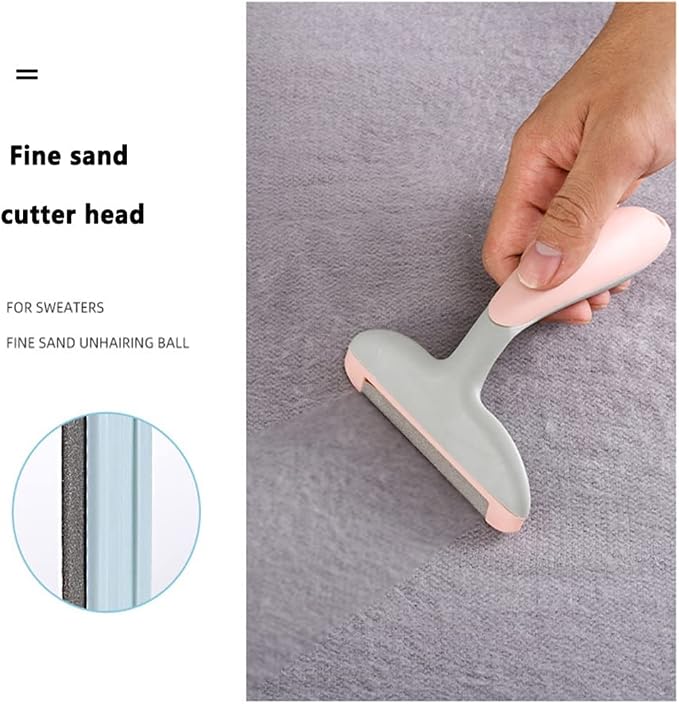 Mini Portable Lint Remover Clothes Fuzz Fabric Shaver for Woolen Coat Carpet Pet Hair Cleaning Brush Wool Roller(Blue)
