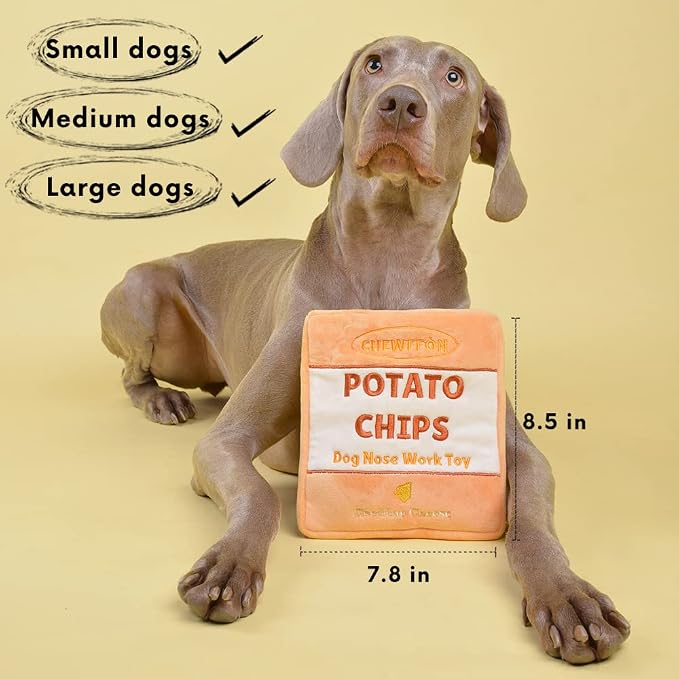 CHEWFFON Dog Puzzle Toys,Hide and Seek Dog Toys Potato Chips & Dog Enrichment Toys,Hide and Seek Dog Toys Cookie