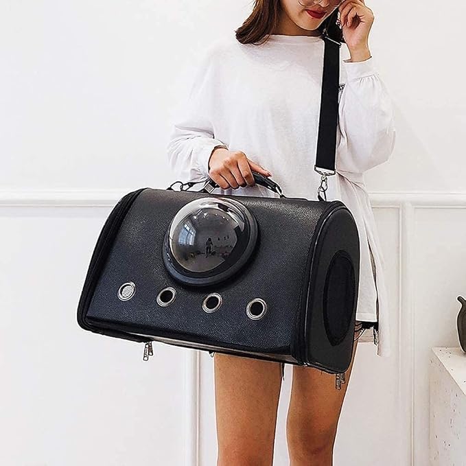 OLOTU Pet Backpack Space Capsule Cat Carrier, Airline-Approved Ventilate Transparent Capsule Soft Side Pet Carrier, Outdoor Use Pet Backpack Spacious