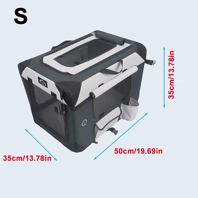 Motorcycle Dog Pack 600D Oxford Cloth Construction Waterproof with Sturdy Metal Frame, Breathable Pet Pack for 40 Kg(S)