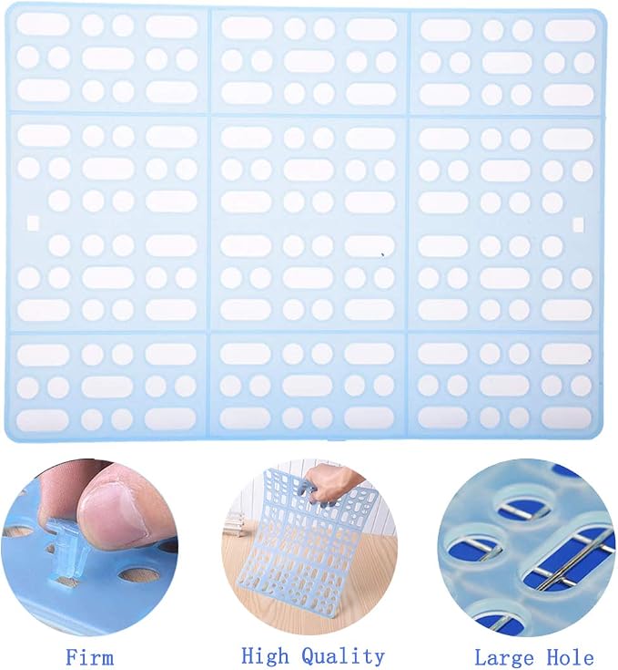 Hamiledyi 4 Pcs Rabbit Cage Mats Small Animal Plastic Feet Pads Floor Mat 4PCS Bunny Chew Toys Rabbit Toys for Teeth Grinding Natural Fruit Sticks Timothy Grass Small Animal Chew Toys and Treats